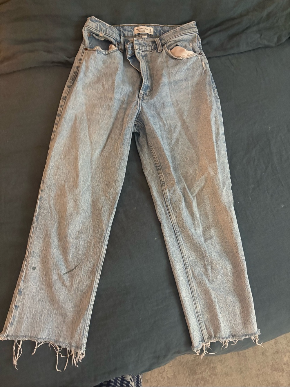 Abercrombie & Fitch curve love Light Wash Blue High-Rise Jeans